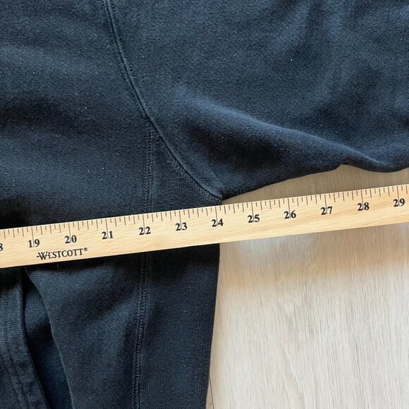 Champion Reverse Weave Hoodie Men’s Large Black Plain Heavy Thick Pullover - Picture 4 of 5